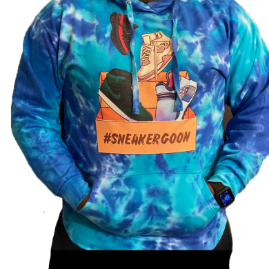 SNEAKERGOON 2 Hoodie-Royal Blue Tie Dye