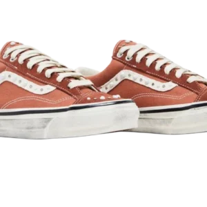 Studded old skool vans brown
